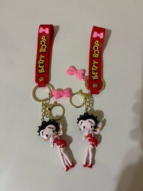Betty Boop Red Strap Keychain Bundle